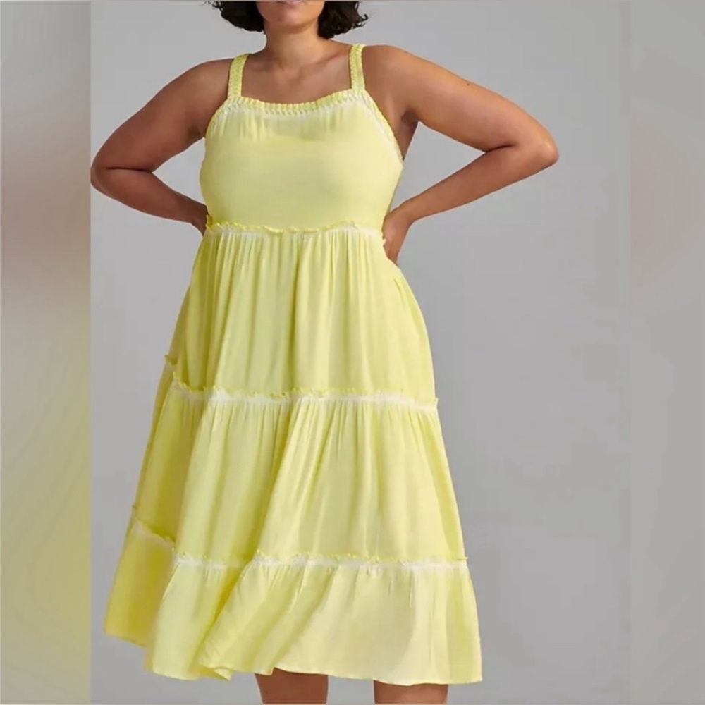 Anthropologie: Saturday Sunday Tiered Midi Dress Size 1X